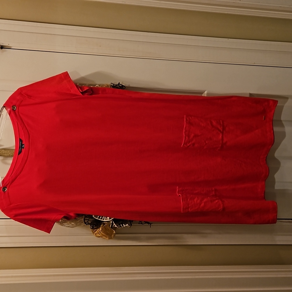 Designer Tommy Hilfiger Red Dress Size XL